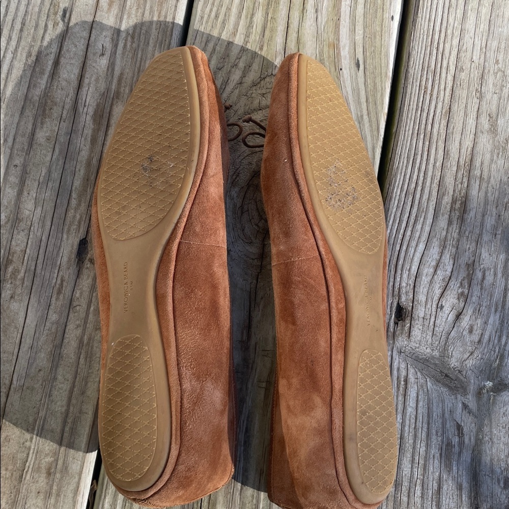 Veronica Beard Brown Suede Square Toe Ballet Flats 8.5M - Picture 8 of 12